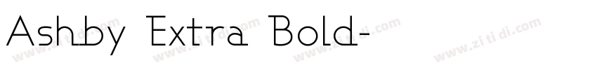 Ashby Extra Bold字体转换